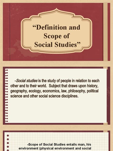 03 Importance <b>of social studies</b>. . Meaning scope and nature of social studies for jss1
